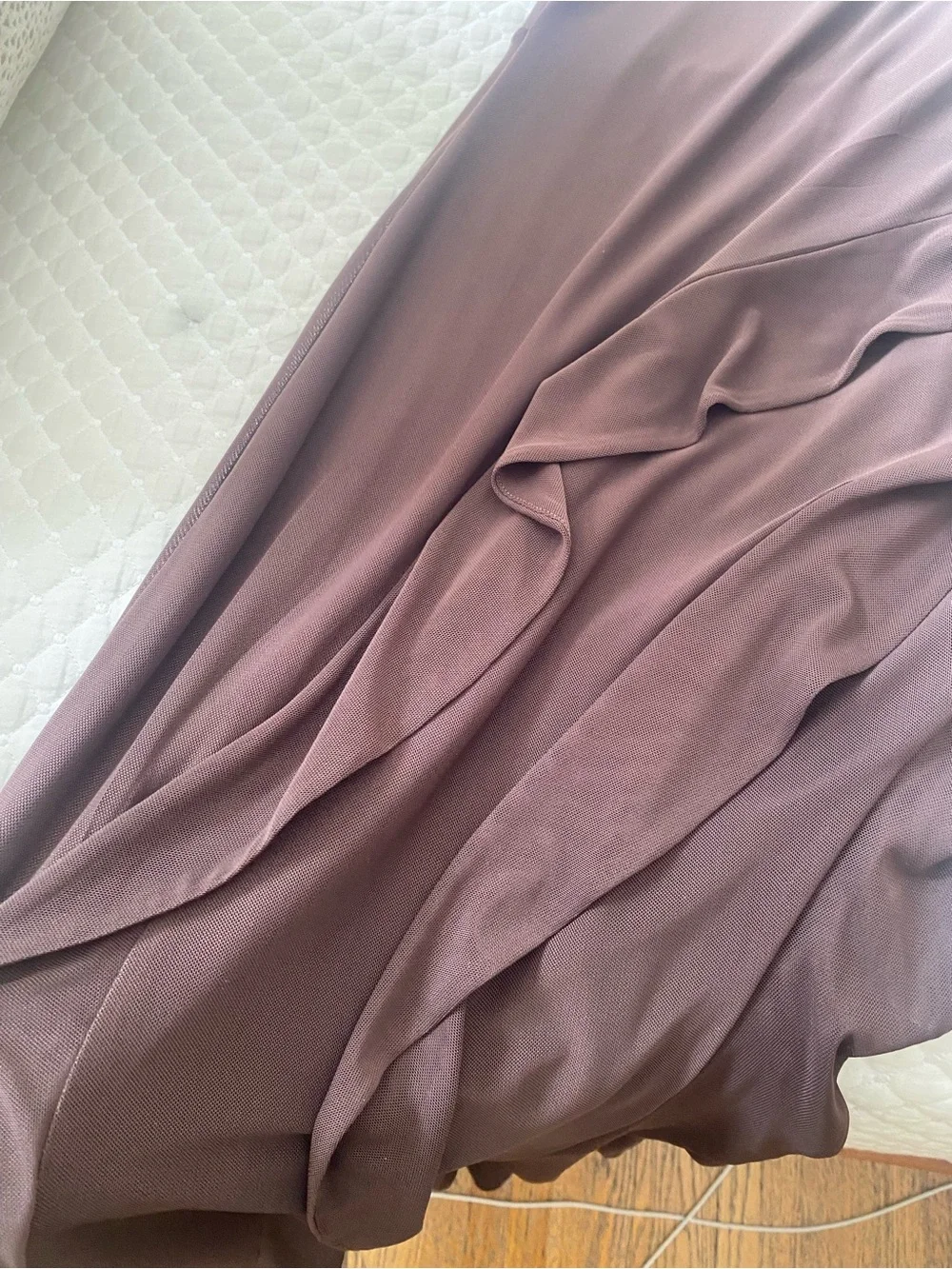 AFRM Brown High-Low Ruffle Maxi Dress - Picture 7 of 8